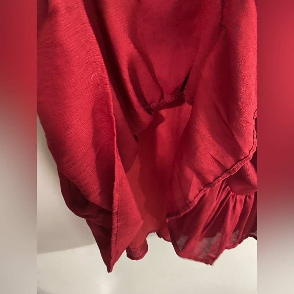 Foteisy - Red Ruffle Dress - Picture 3 of 8